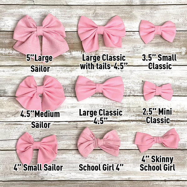 Christmas Mini Print Bow | SIZE & STYLE OPTIONS
