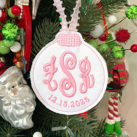 Baby Ornament Embroidered