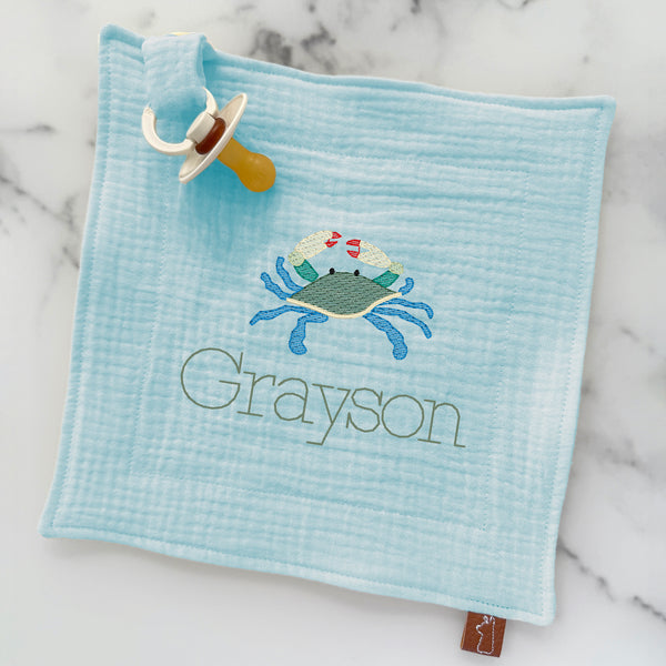 Baby Pacifier Lovey | Blue Crab