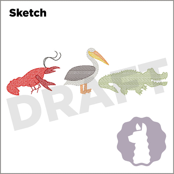 Bayou Critters Sketch