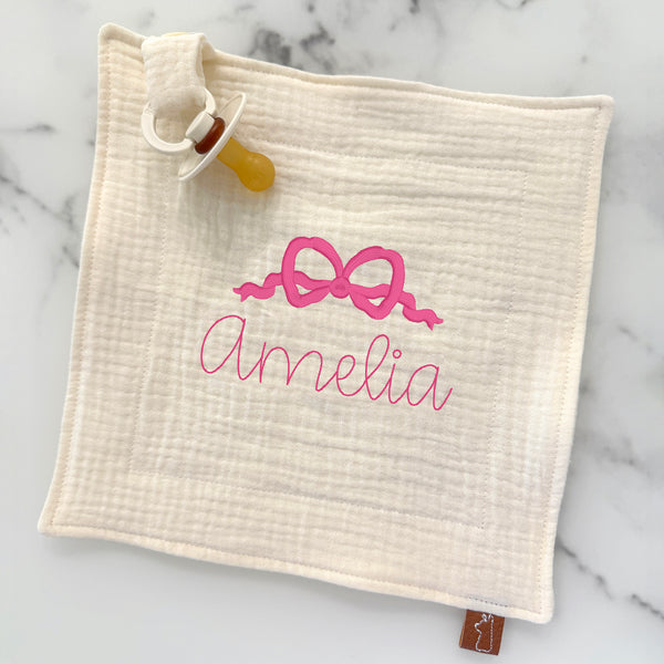 Baby Pacifier Lovey | Bow