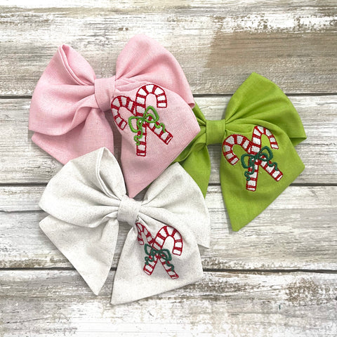 Candy Cane Large Sailor Bow | OPTIONS