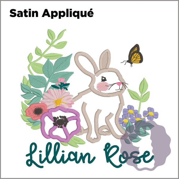 Bunny in a Garden Appliqué