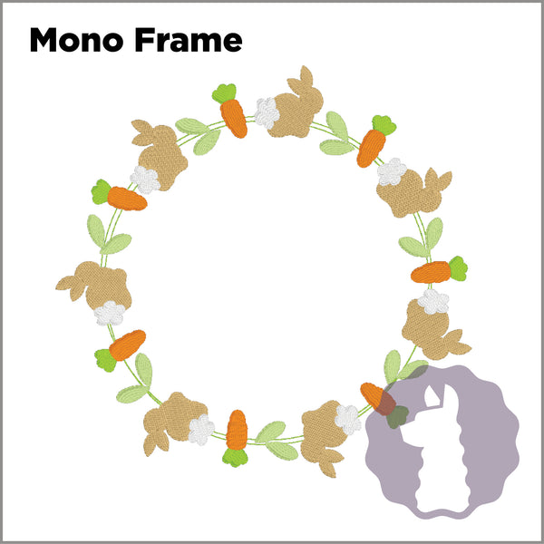 Easter Monogram Frame Applique