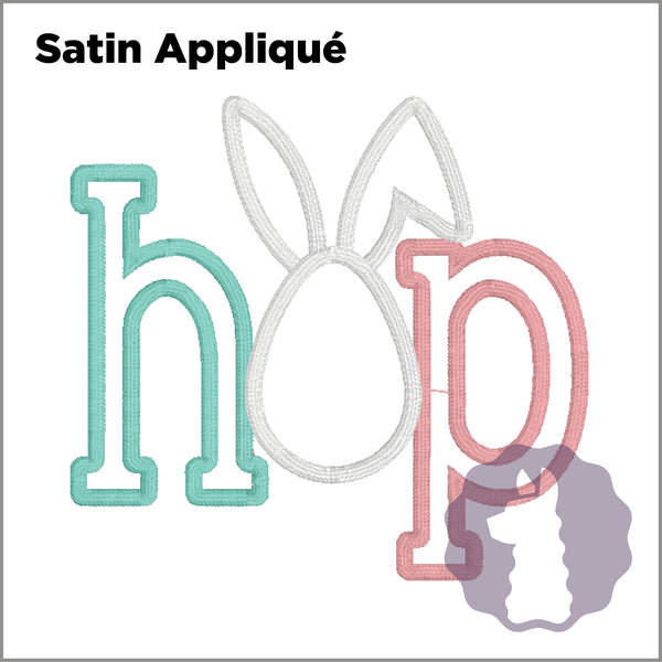 "HOP" Appliqué