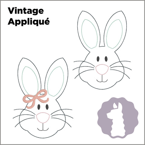 Bunny Head Appliqué | VINTAGE