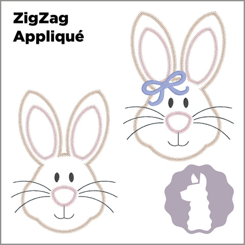 Bunny Head Appliqué | ZIG-ZAG