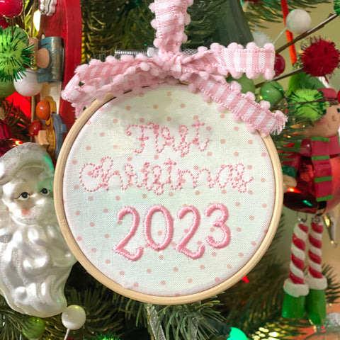 Year Baby Ornament Hoop