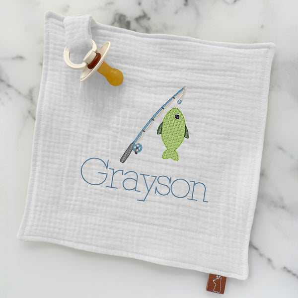 Baby Pacifier Lovey | Fishing Pole