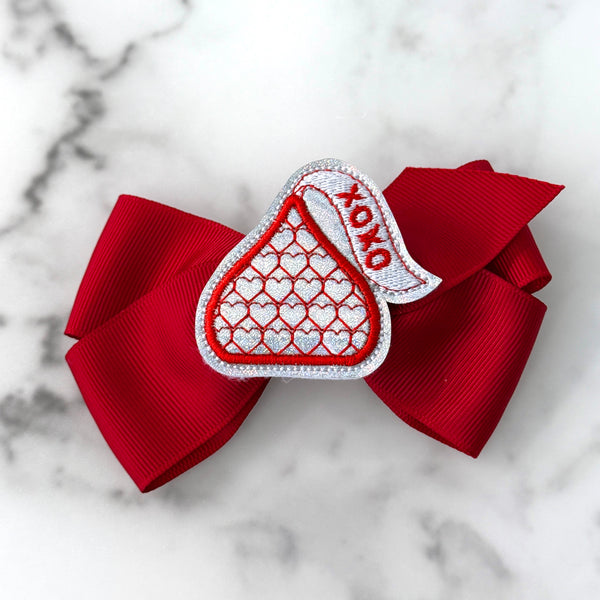 Valentine's Day Chocolate Kiss Feltie Clip