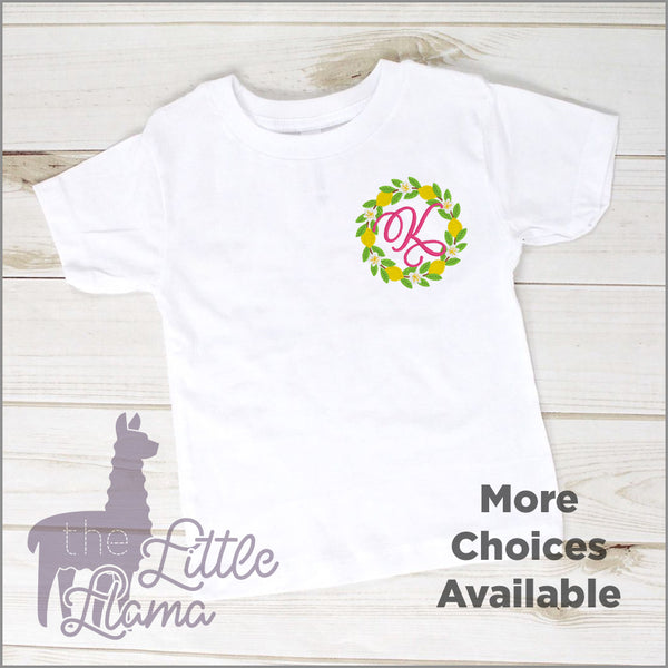 Lemon Floral Monogram Frame