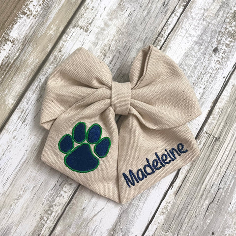 Large Sailor Paw Bow with NAME | MQP