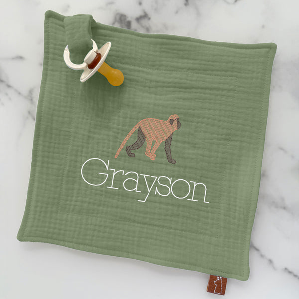 Baby Pacifier Lovey | Monkey