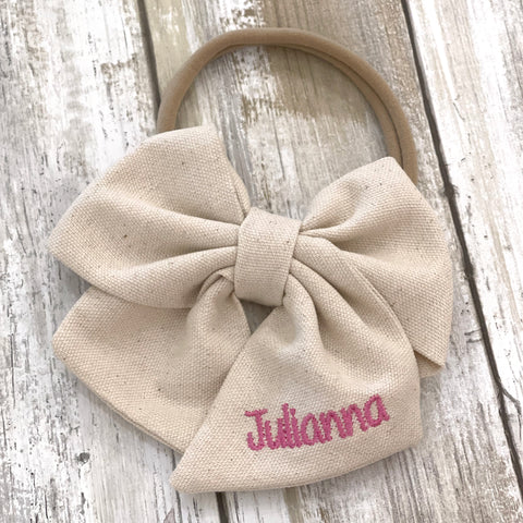 Personalized Large Sailor Bow | NAME