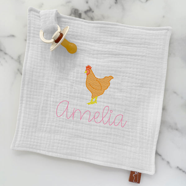 Baby Pacifier Lovey | Chicken