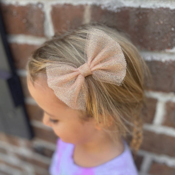 Pink Tulle Bow | STYLE & SIZE OPTIONS