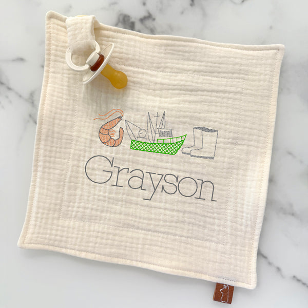 Baby Pacifier Lovey | Shrimp Boat Trio