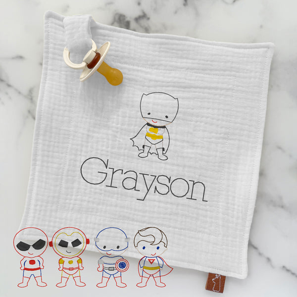 Baby Pacifier Lovey | Superheros