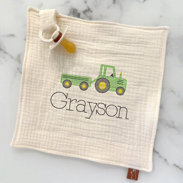 Baby Pacifier Lovey | Tractor