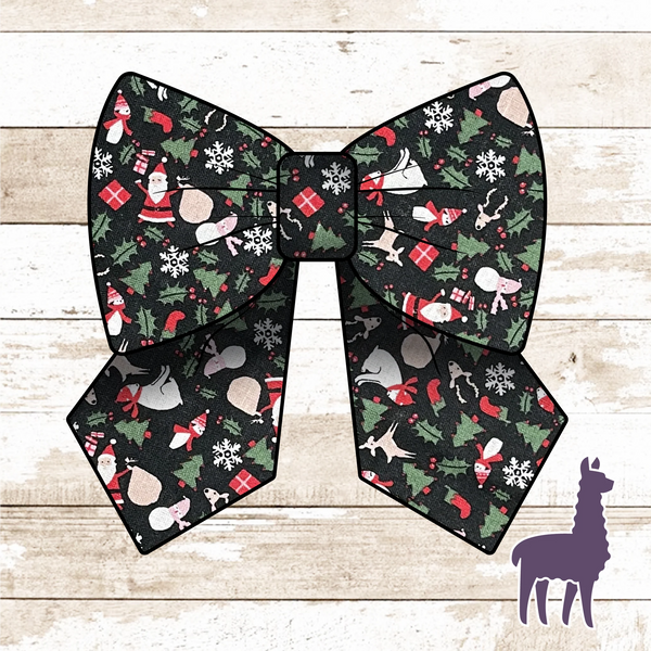 Christmas Mini Print Bow | SIZE & STYLE OPTIONS
