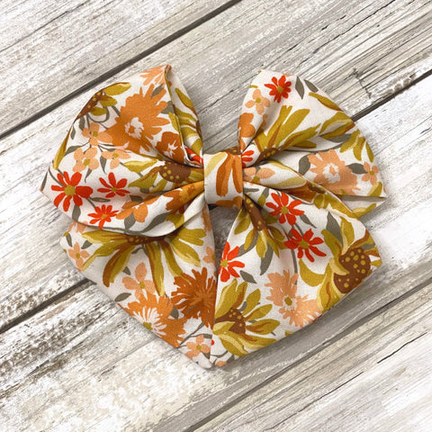 Fall Floral Bow | SIZE & STYLE OPTIONS