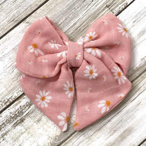 Floral Muslin Bow | SIZE & STYLE OPTIONS