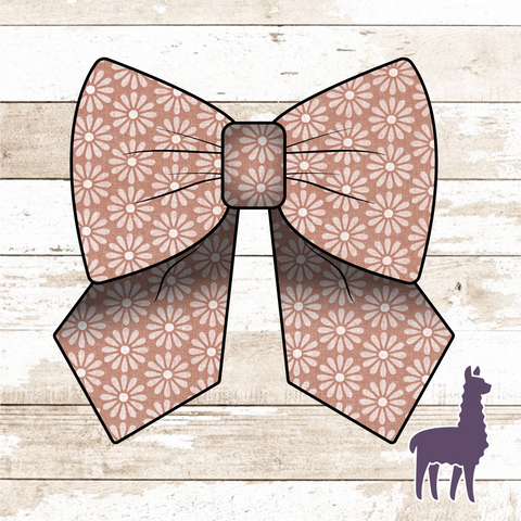 Dusty Pink Floral Bow | SIZE & STYLE OPTIONS
