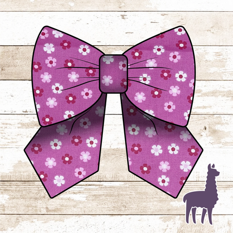70's Pink Floral Bow | SIZE & STYLE OPTIONS