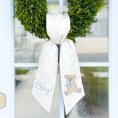 Wreath Sash | Bear with "It's a BOY!"