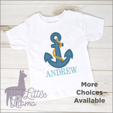 Anchor with Rope Appliqué | LARGE