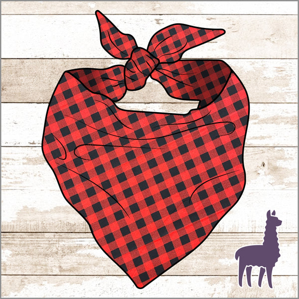 Red/Black Buffalo Check Bandana