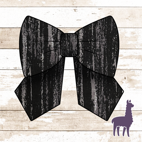 Monogram Black Distressed Bow