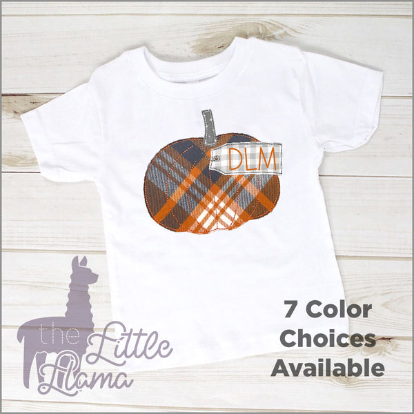 Pumpkin with Tag Appliqué Monogram  | BOY