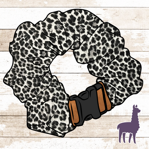 White Leopard Print Collar Cover