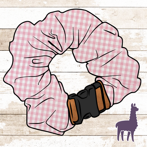 Pink Gingham Collar Cover