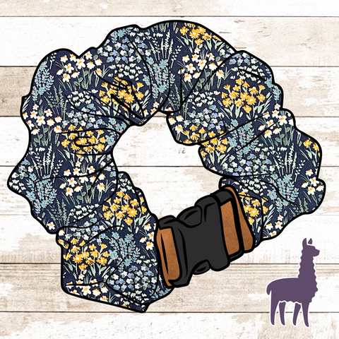 Navy Wildflowers Collar Cover