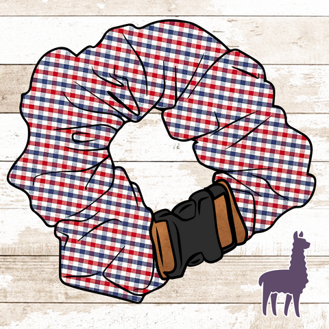 Red, White & Blue Gingham Collar Cover