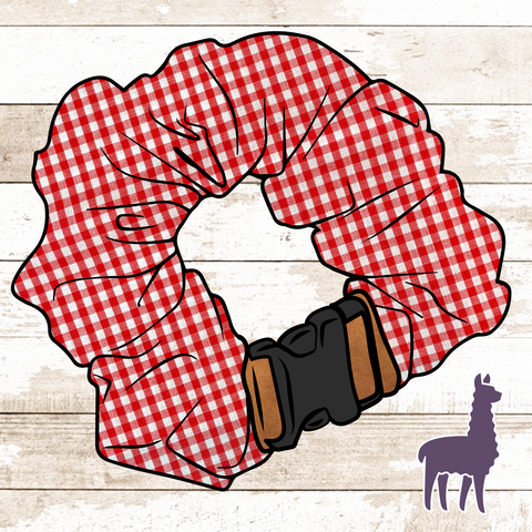 Red Gingham Collar Cover