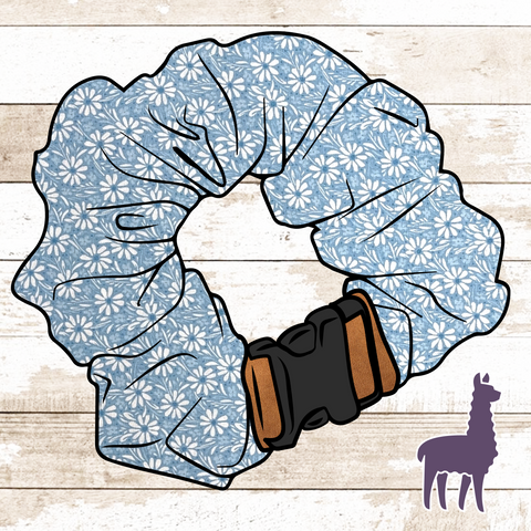 Light Blue Floral Collar Cover