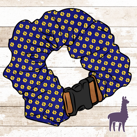Purple with Gold Paws Collar Cover