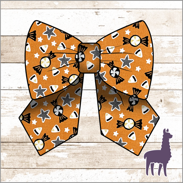 Monogram Halloween Candy Bow