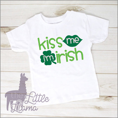 "Kiss Me I'm Irish" Embroidery | LARGE