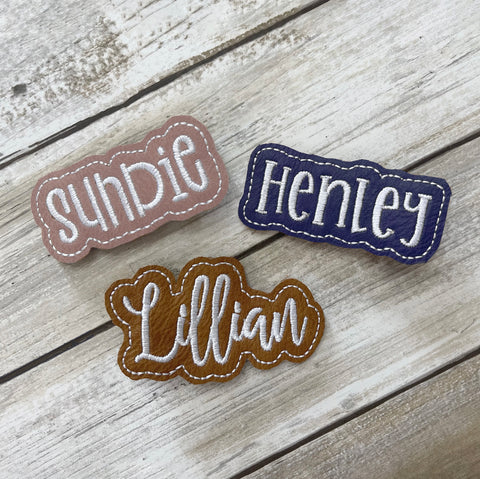 Leather Name Clip