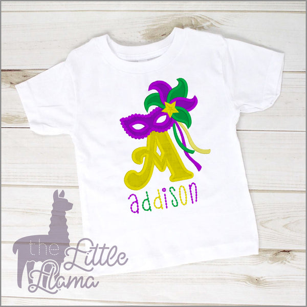 Mardi Gras Initial Letter Appliqué