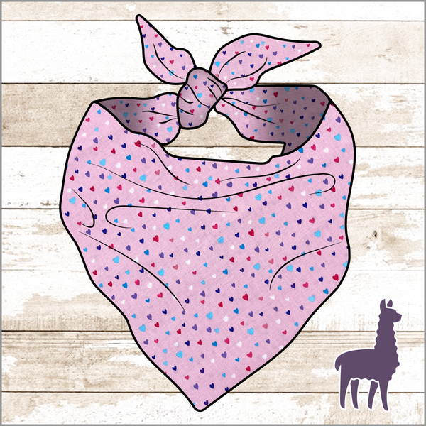 Multi-Color Hearts Bandana
