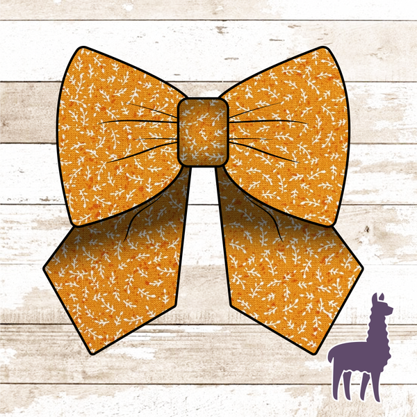 Monogram Orange Mini Foliage Bow