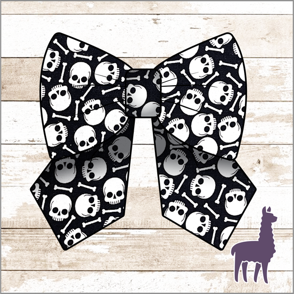 Monogram Skulls & Bones Bow