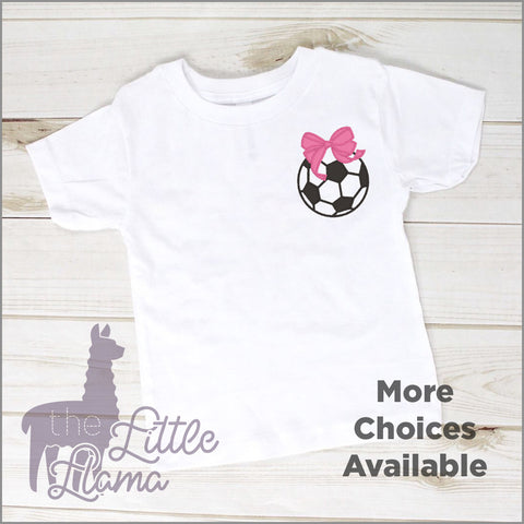 Soccerball with Bow Appliqué | SMALL
