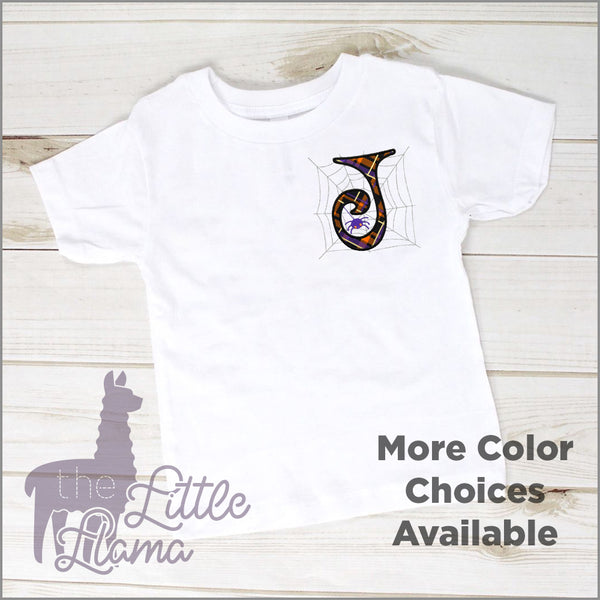 Spider Web Initial Appliqué  | SMALL