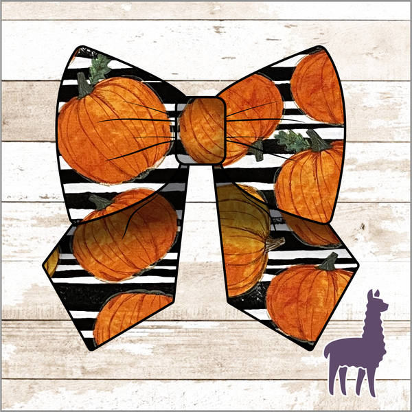 Monogram Halloween Pumpkins Bow